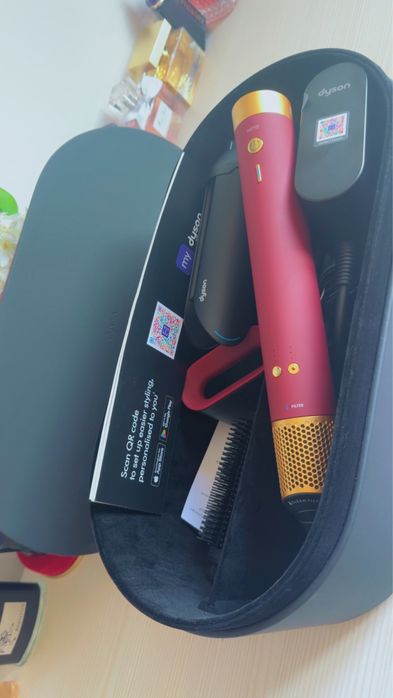 Dyson Airwrap Coanda2x Straight Wavy Red Velvet Gold Nefolosit