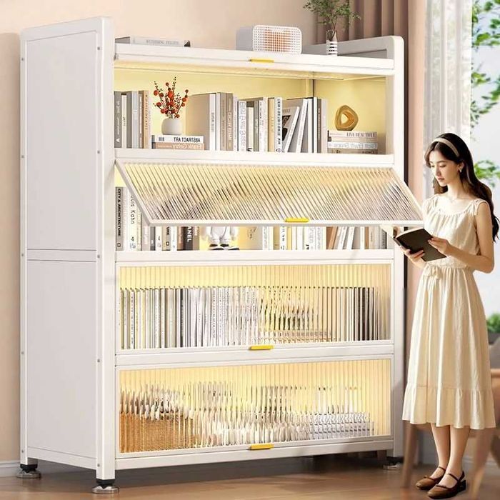 Книжный шкаф с откидной дверцей/защита от пыли и влаги