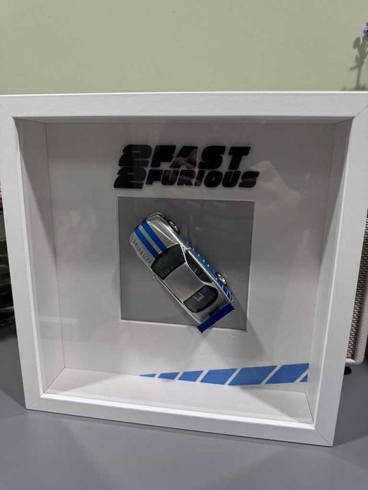 Рамка с макет от Бързи и яростни 2 - Nissan Skyline R34 GT-R 1:43