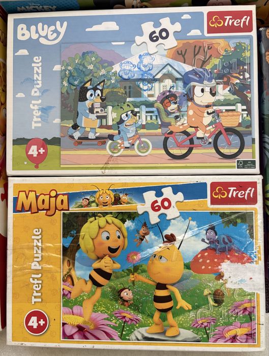 Puzzle Trefl 24 piese Maxi / 40 - 60 piese, Paw Patrol / Baby Shark / Maja / Peppa Pig / Mickey and Friends / Bluey / Maja / Lion King