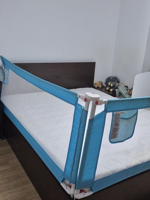 Bariere protectie pat copii, cu siguranta dubla, pat de 160x200 cm