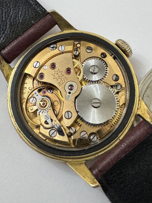 Rar! Ceas Junghans Chronometer. Mecanic, placat aur.