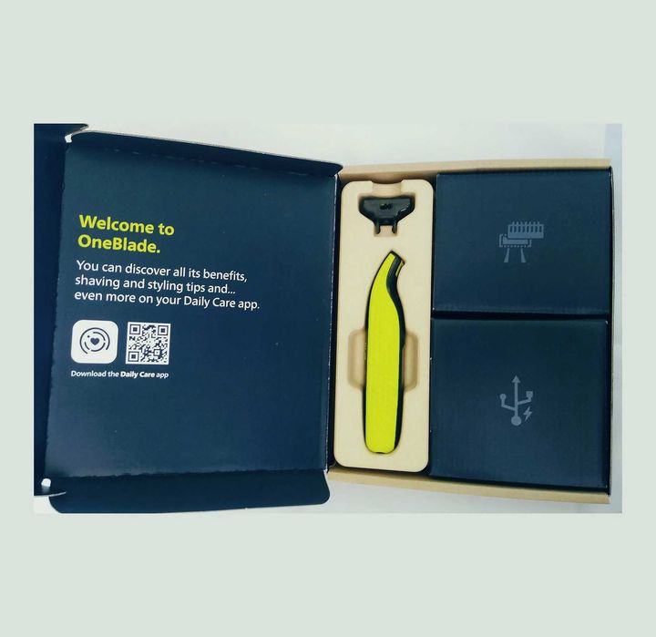 Нов Philips One Blade Тример Хибриден Уред за Брада QP2724/30 + 2 Чисто Нови Ножчета!