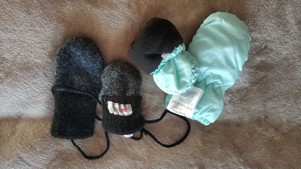 Бебешки зимен комплект яке с панталон 86см + шапка и 2 чифта ръкавици