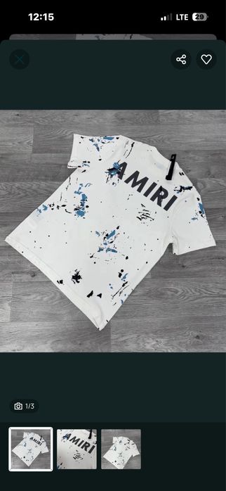 Tricou Amiri Alb Calitate Premium