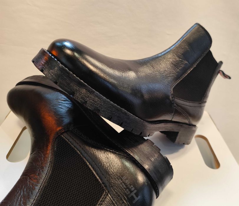 Ghete chelsea 44 premium Daniel Hechter piele naturala moale negru