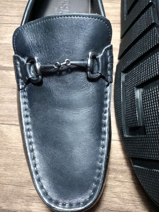 Кожаные мокасины Versace 40 размера