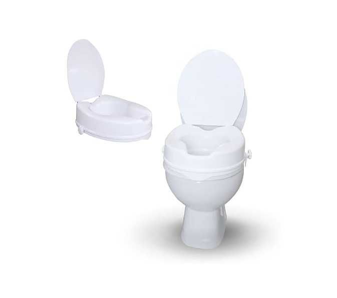 Mobiclinic Titan тоалетна седалка с капак за възрастни и трудноподвижни 10 см Овал до 160кг.