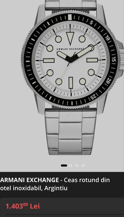 Ceas armani exchange nou + altele  hugo guess fossil atlantic tommy