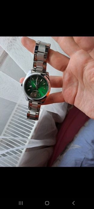 Ceas analogic, Quartz, 20 ATM, 40 mm, Zmarald