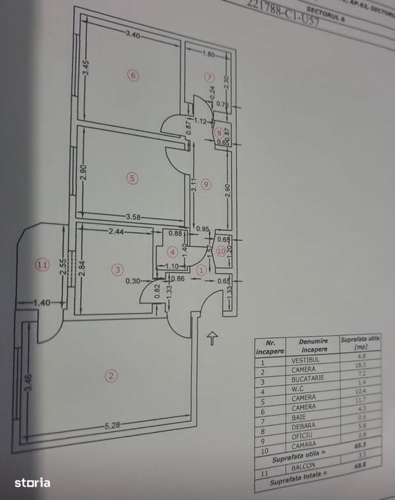 Apartament 3 camere de vânzare | Militari – Ghirlandei | 69 mp | 2 băi