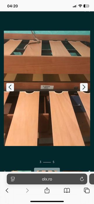 Pat dublu 200cmx90cm cu trei sertare si doua saltele incluse