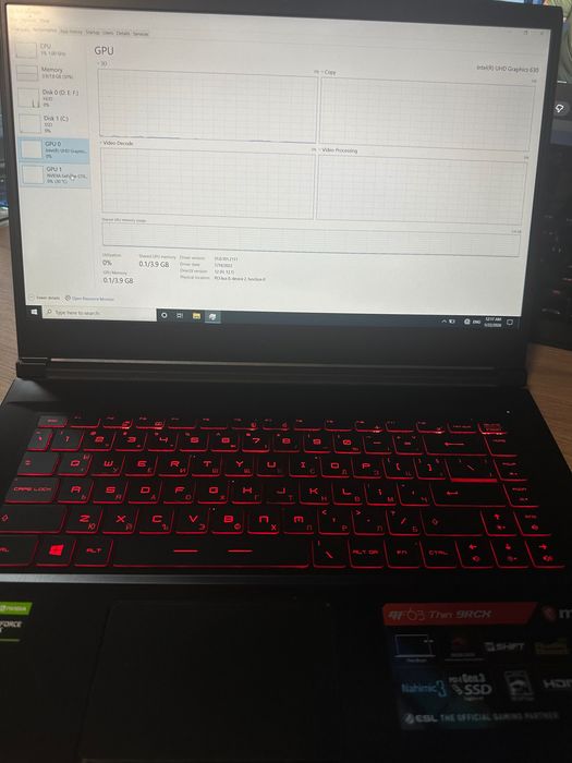 Гейминг лаптоп MSI Thin 9RCX