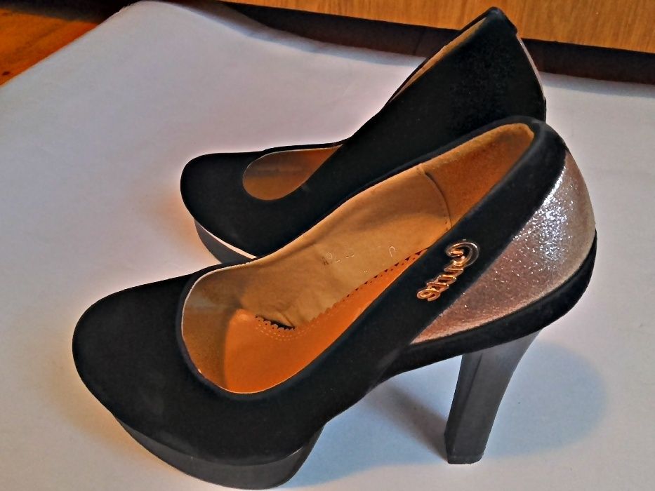 Pantofi dama cu toc noi, nr. 35, negri