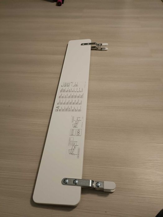 Bară protectie pat alb