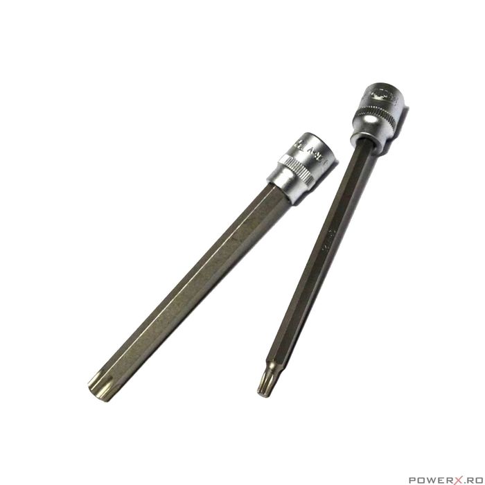 Trusa torx, biti, lungi 140 mm, 10 piese, 3/8" T10-T55, Satra
