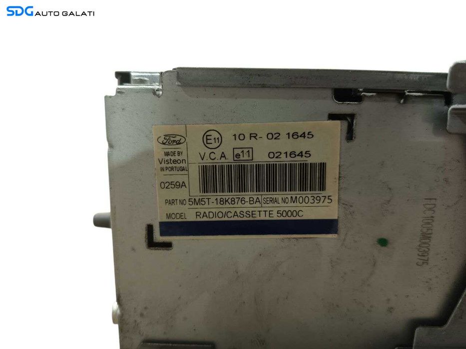 Unitate Radio CD Player Ford Focus 2 2004 - 2010 Cod 5M5T-18K876-BA 10R-021645 [LR2093]