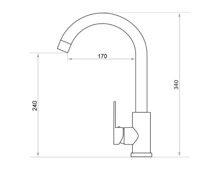Графитен гранитен смесител за кухня – Модел 5600