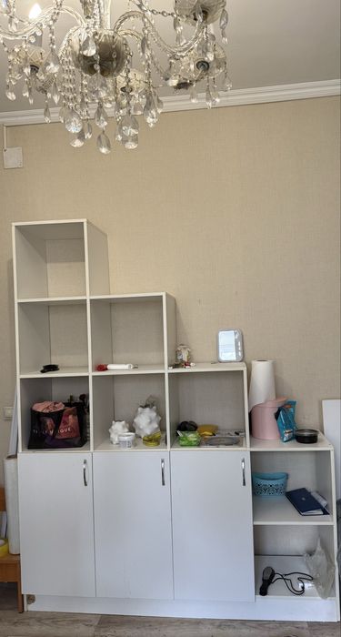 Стелаж, камод с кубиками для хранеия вещей и декора