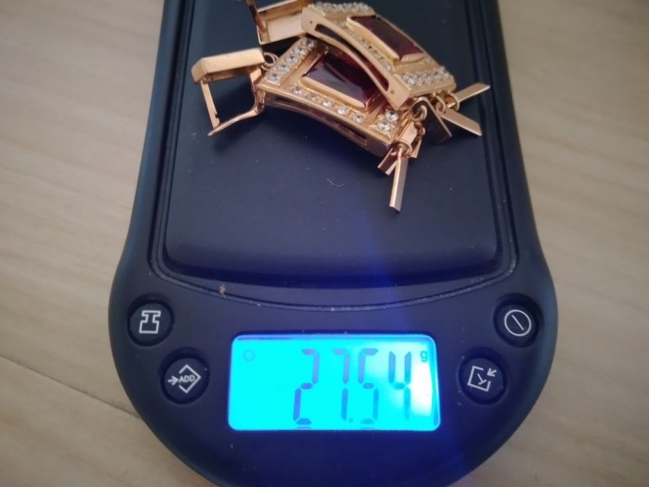 Зол серьги без веса камней 585*.