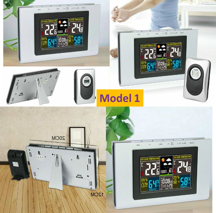 Statie meteo pt interior/exterior, wireless, calendar, umiditate. Noua