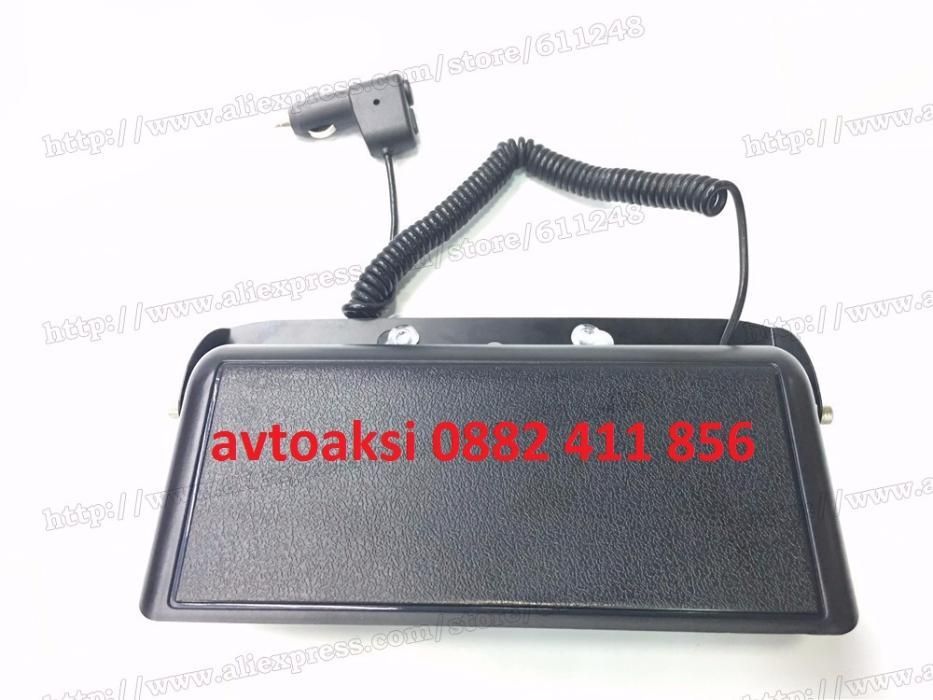 Аварийна сигнална LED лампа 12V блиц оранжева светлина-32022