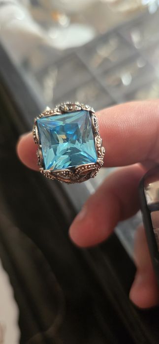 Inel aur topaz și diamante okazie