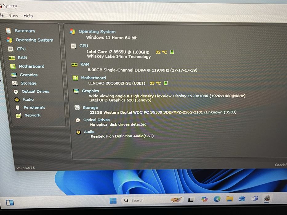 Vand laptop Lenovo ThinkPad L490 - I7 8565U Octa Core