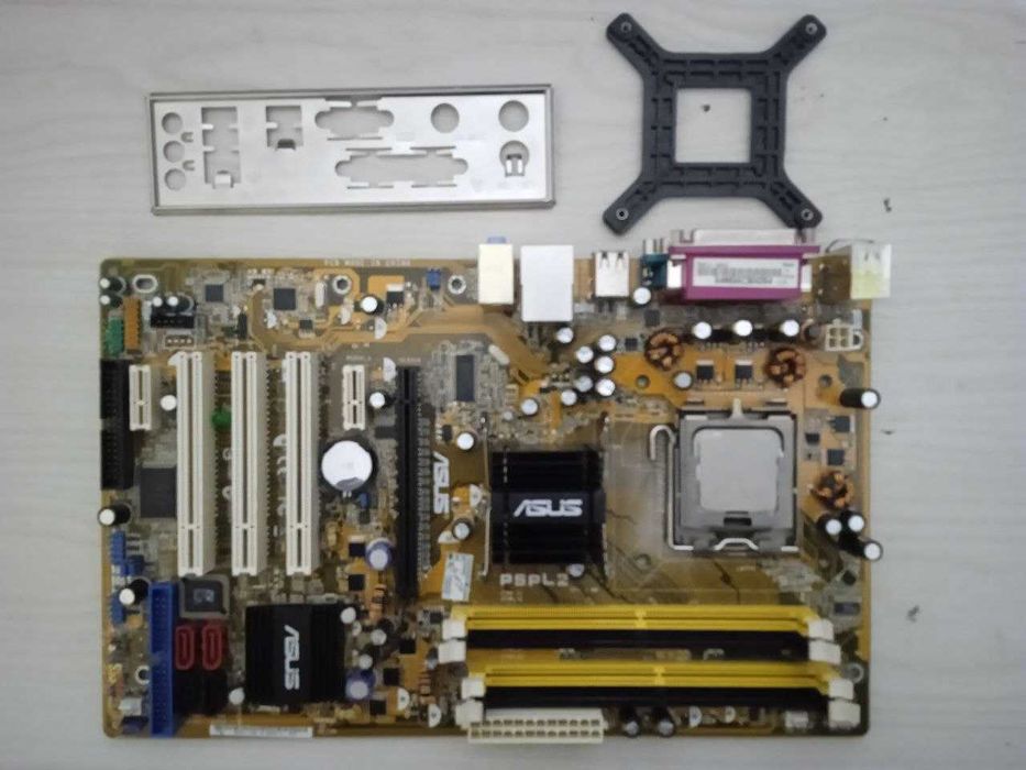 Продам материнскую плату ASUS P5PL2 (LGA775) + процессор