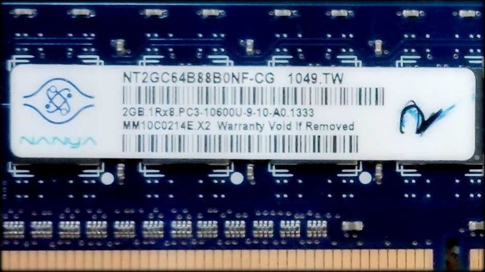 Nanya 2GB DDR3 - 1333 MHz (PC3-10600U)