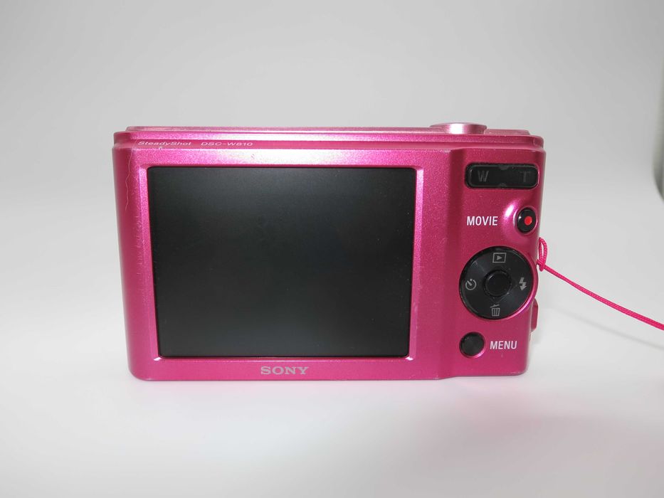 Sony Cyber-shot DSC-W810 ултра компактен цифрова фотоапарат, розова дигитална камера, 20 MP, 6x оптичен зум, отлично състояние