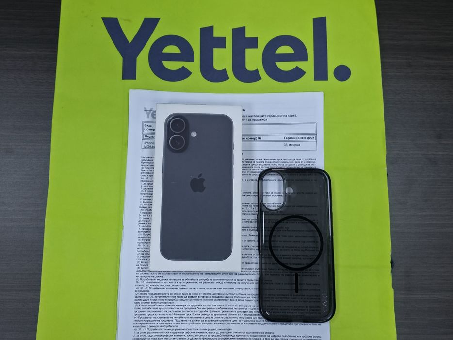 КАТО НОВ 256GB iPhone 17 Yettel Гаранция 2029 Black