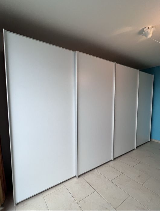 Dressing/Dulap 400/222/65 cm 4 usi culisante alb mat