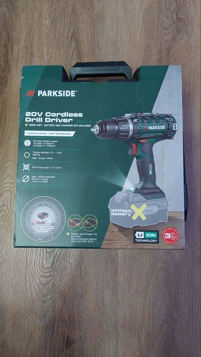 Maşină de înşurubat şi găurit, cuplu 45 nM,25+1 trepte,20 V, Nou!