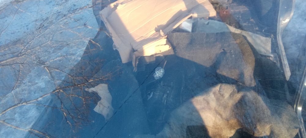 Лобовое стекло .