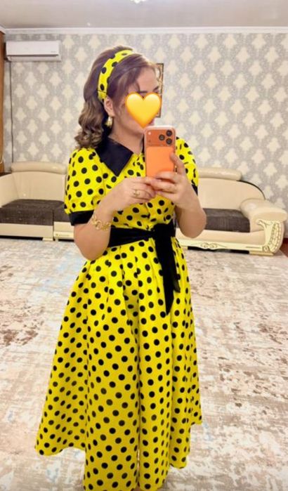 Платье горох в стиле 80–90-х