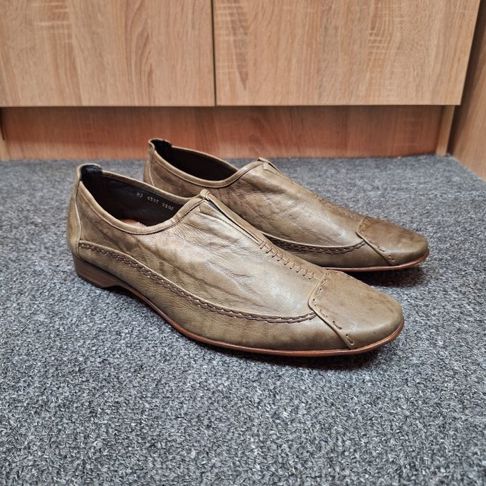 Итальянские лоферы, натуральная кожа