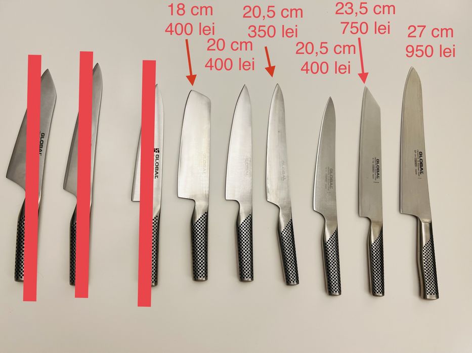 Set cutite japoneze - Zwilling Miyabi, Kai Shun, Global, Kramer