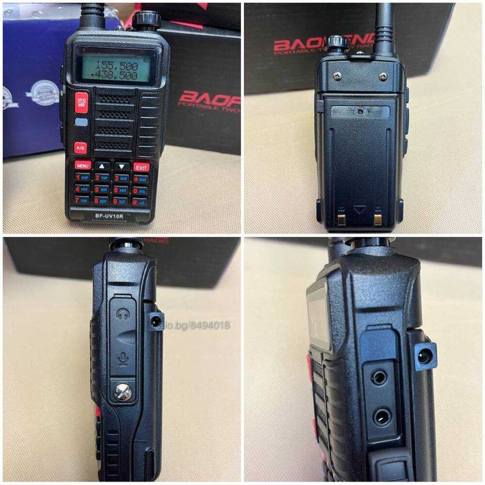 Нови Baofeng 10R PLUS 20W 10000Mah Двубандоа радиостанция до 36 км 12м гаранци