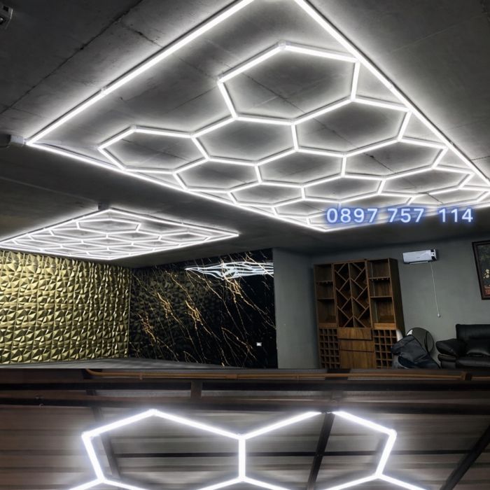 LED осветление /тип пчелна пита/