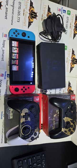 Hope Amanet P6 Nintendo Switch+jocuri +manete