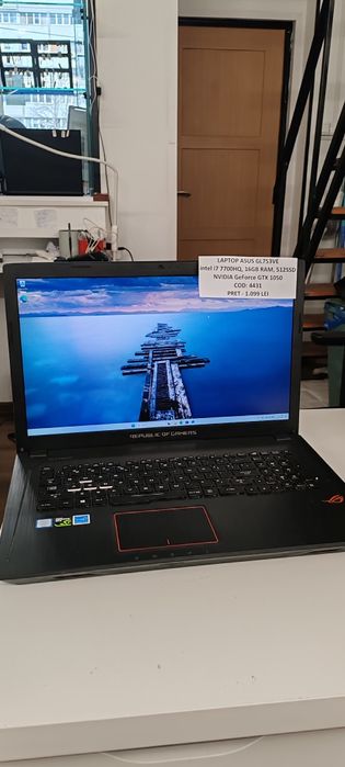 Laptop Asus i7 7700HQ, Nvidia GeForce GTX 1050