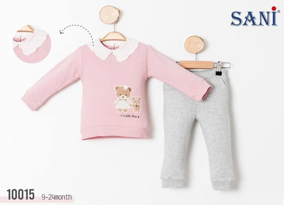 Комплект двойка для девочек, свитшот, свитер кофта, штаны флис Турция