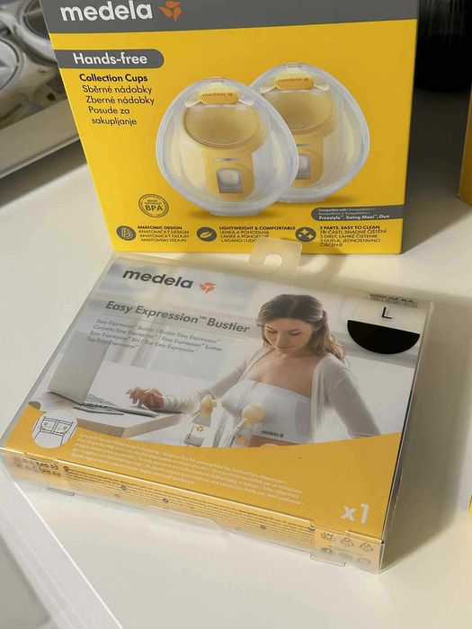 Комплект Medela помпа, чаши, фунии и бюстие