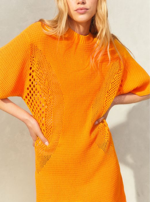 Плетена оранжева рокля H&M