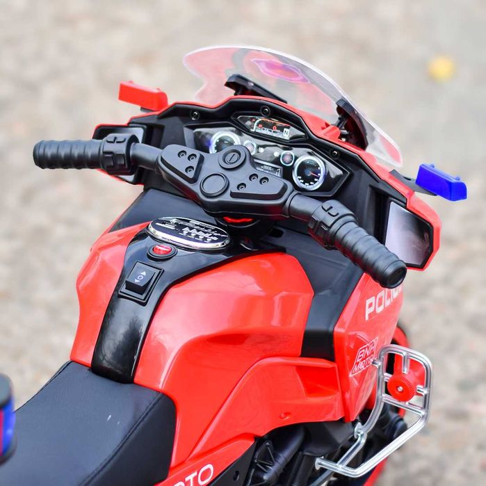 Motocicleta cu 3 roti, Kinderauto POLICE BJML5188 60W, 6V alba