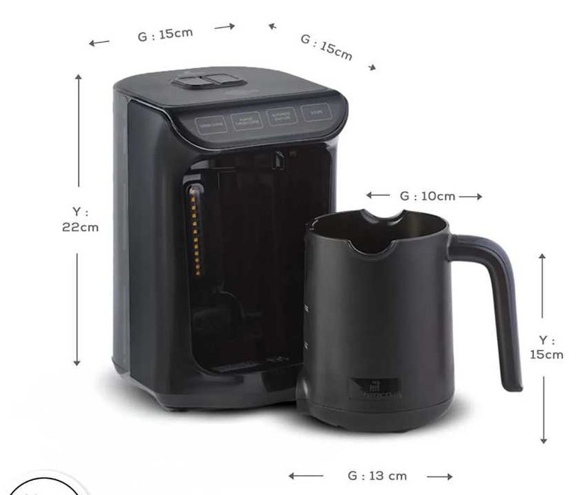 Машина за турско кафе Karaca Hatır Köz Shiny Black