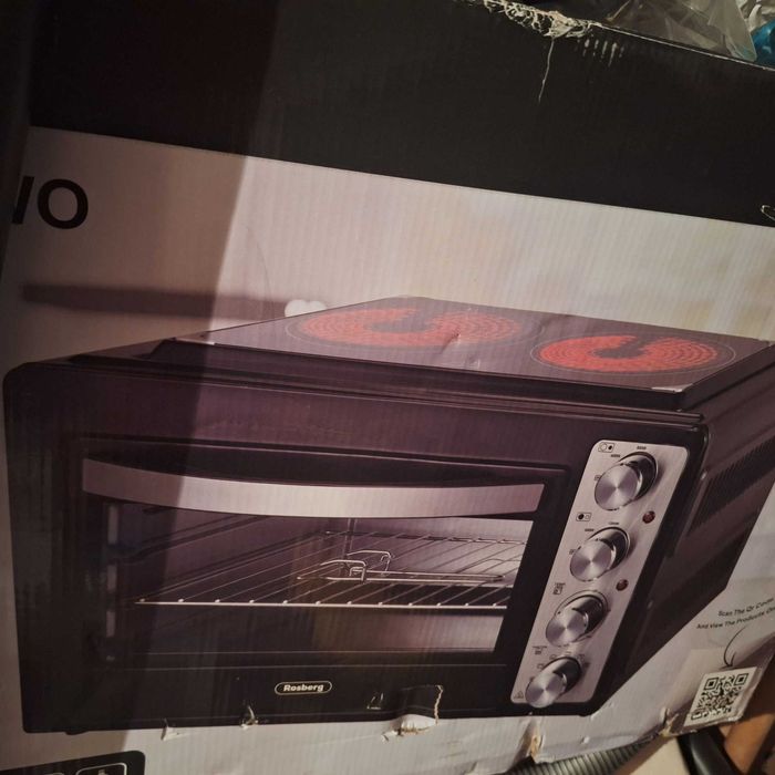 Печка със стъклокерамичен плот,  малка