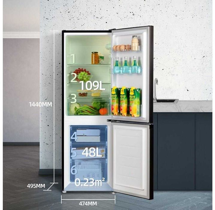 Хладилник с фризер CHIQ FBM157L42 144см.