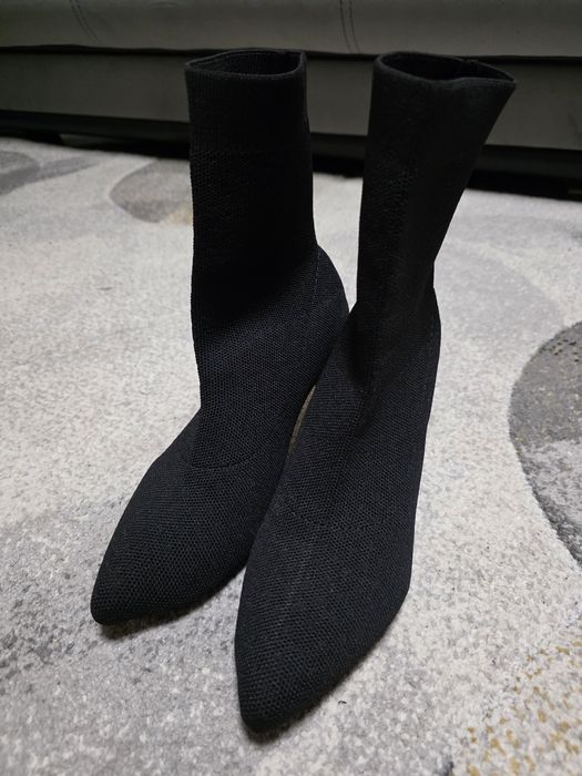Черни дамски боти тип чорап 38 номер
